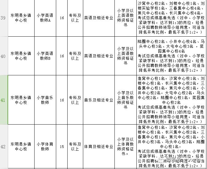 东明县小学最新招聘信息概览